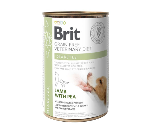 Brit GF Veterinary Diets Dog Diabetes konzerv