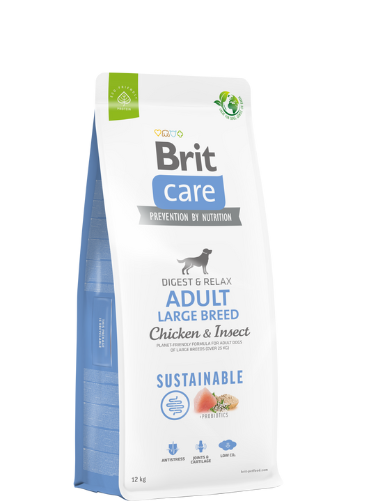 Brit Care ADULT - Large breed Sustainable - Fenntartható CSIRKE & ROVARFEHÉRJE