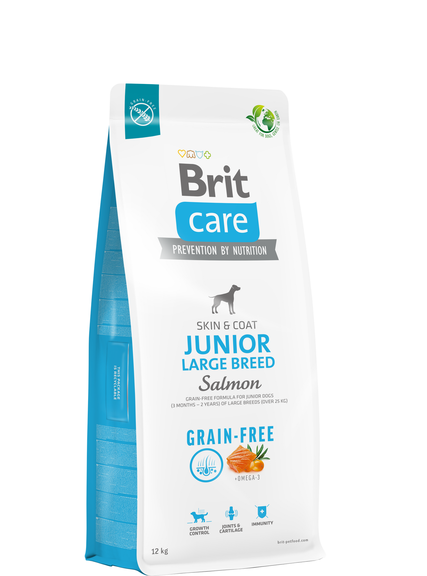 Brit Care Grain-Free Junior Large Breed Gabonamentes LAZAC & BURGONYA