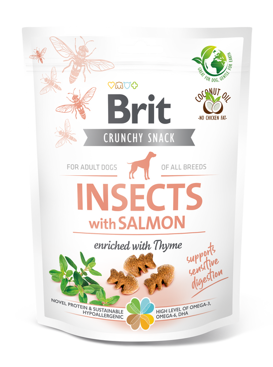 Brit Care Dog Crunchy Cracker Insects with Salmon and Thyme 200g