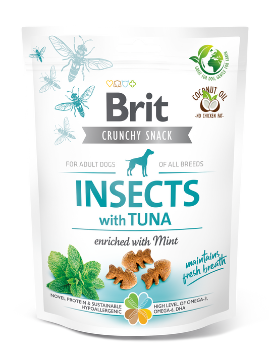 Brit Care Dog Crunchy Cracker Insects with Tuna and Mint 200g